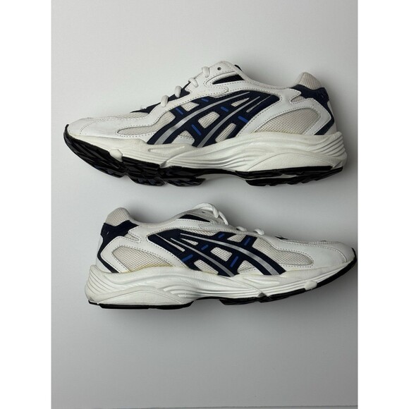 Size 9.5 - Vintage ASICS Running Shoes Trainers TK61F White Blue NEW NO BOX - Picture 3 of 10